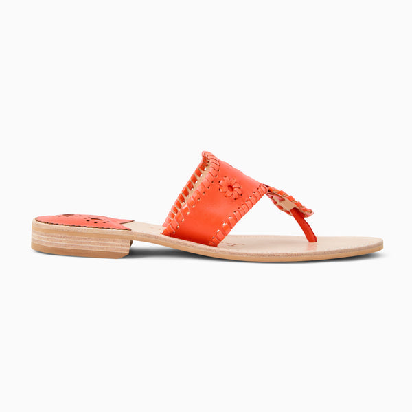 Jack Rogers Jacks Leather Flat Sandal Flame