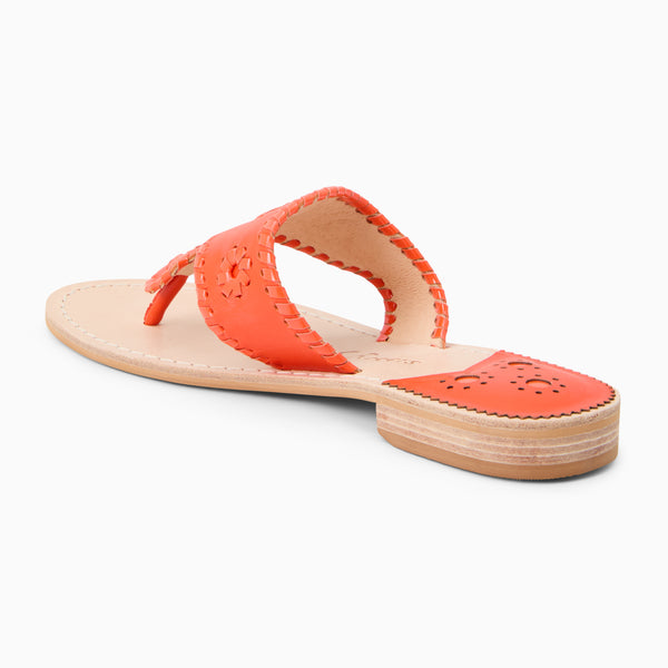 Jack Rogers Jacks Leather Flat Sandal Flame