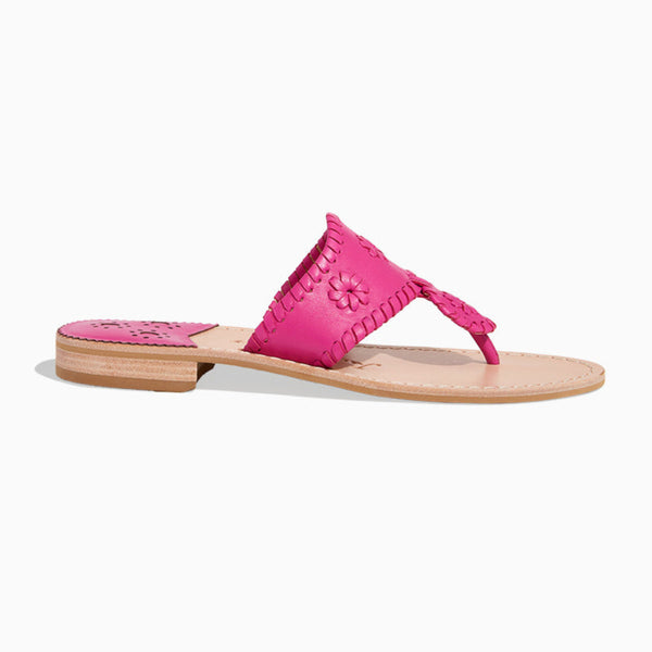 Jack Rogers Jacks Leather Flat Sandal Fuchsia