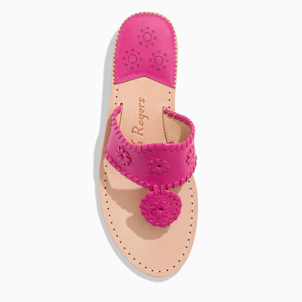 Jack Rogers Jacks Leather Flat Sandal Fuchsia