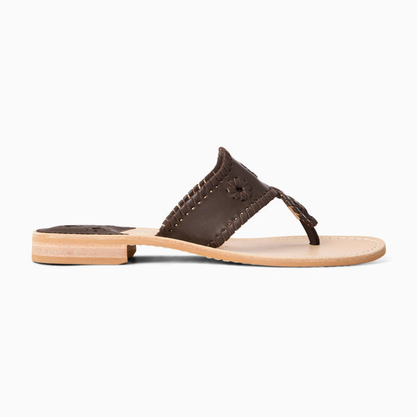 Jack Rogers Jacks Leather Flat Sandal Hot Fudge
