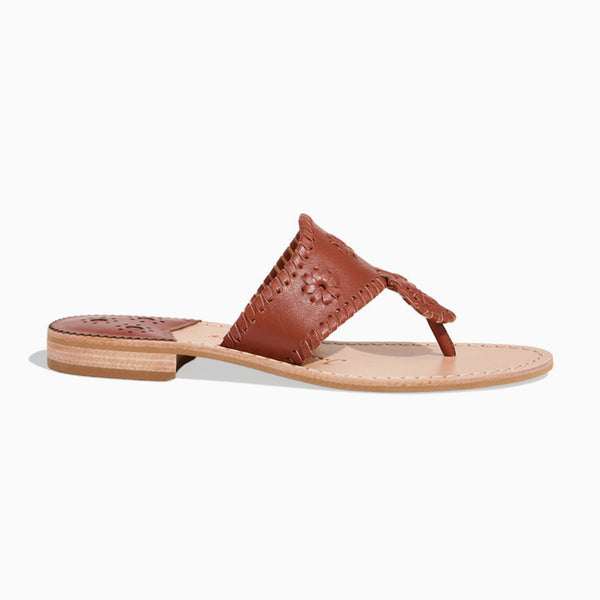 Jack Rogers Jacks Leather Flat Sandal Luggage