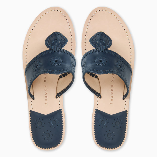 Jack Rogers Jacks Leather Flat Sandal Midnight