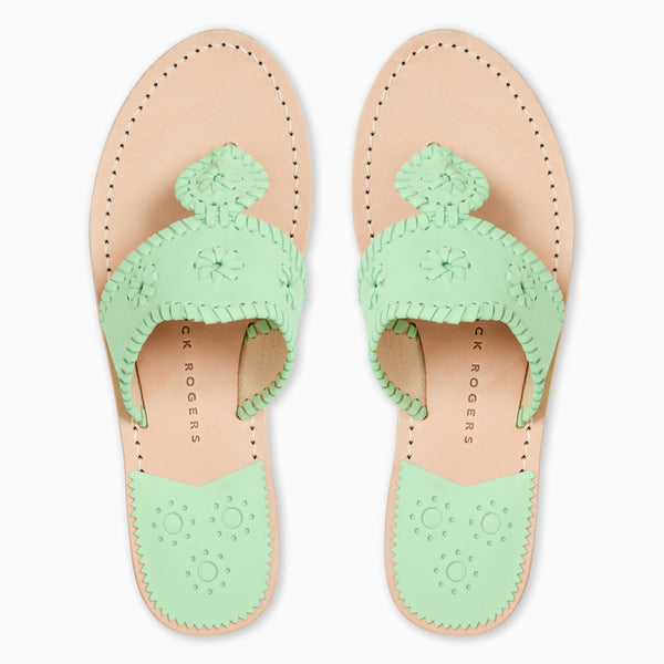 Jack Rogers Jacks Leather Flat Sandal Pistachio