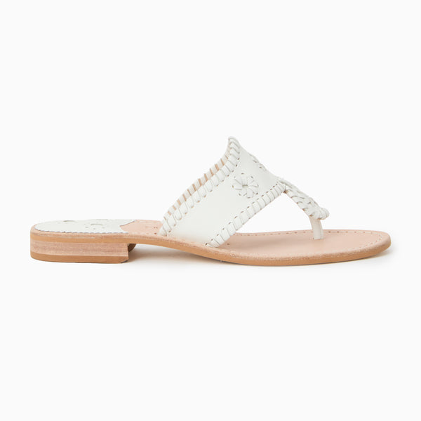 Jack Rogers Jacks Leather Flat Sandal White