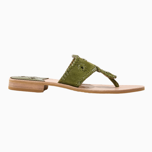 Jack Rogers Jacks Suede Flat Sandal Olive