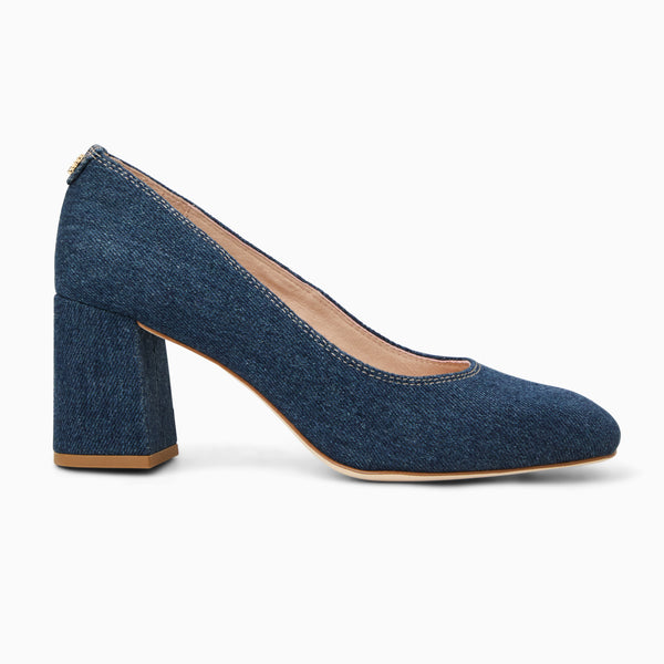 Jack Rogers Lenora Fabric Pump Heel Denim Blue