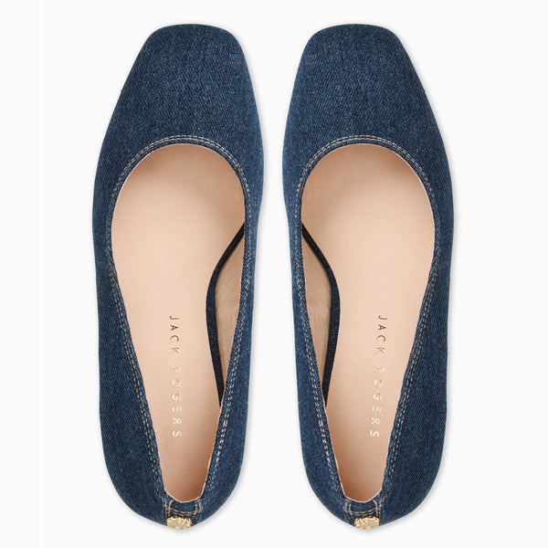 Jack Rogers Lenora Fabric Pump Heel Denim Blue