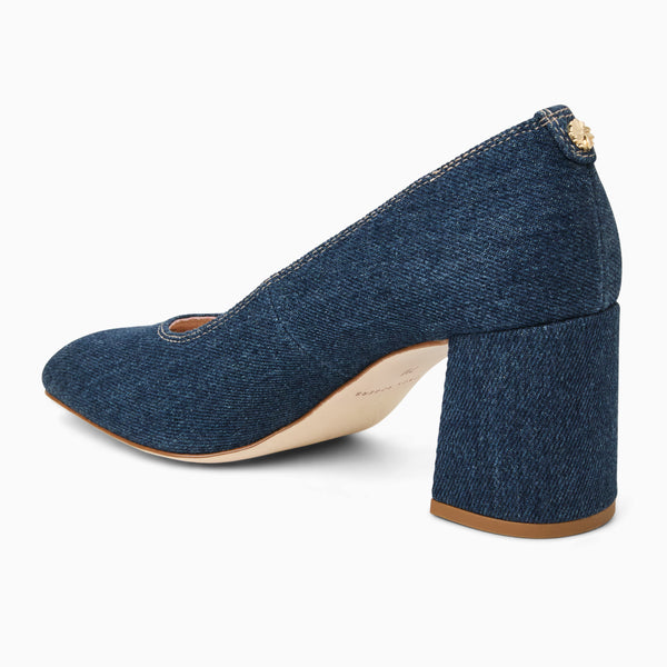 Jack Rogers Lenora Fabric Pump Heel Denim Blue