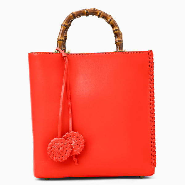 jack rogers Lucianna Italian Leather Tote Coral