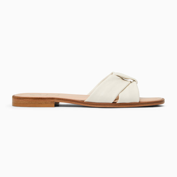 Jack Rogers Monica Italian Leather Slide Cream