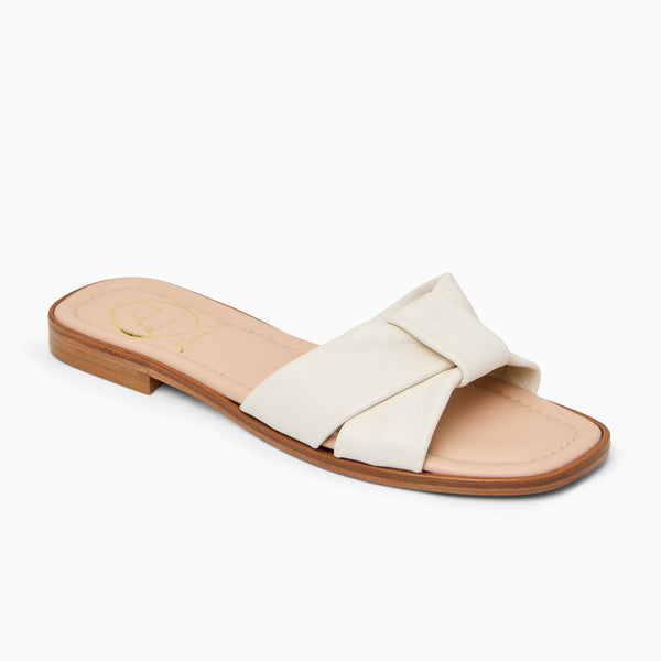 jack rogers Monica Italian Leather Slide Cream