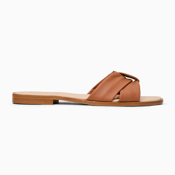Jack Rogers Monica Italian Leather Slide Cuoio