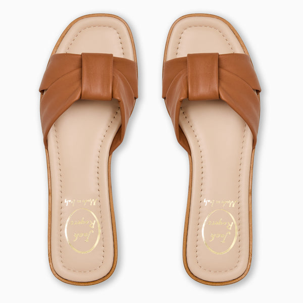 Jack Rogers Monica Italian Leather Slide Cuoio