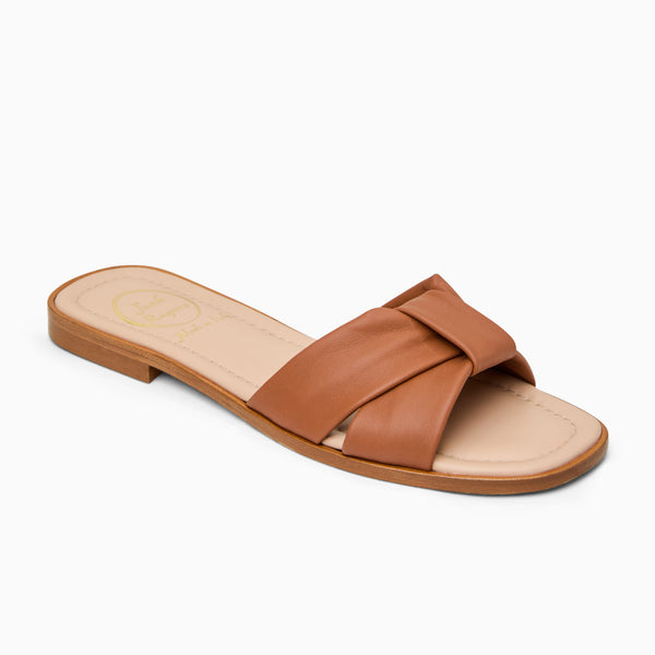 jack rogers Monica Italian Leather Slide Cuoio