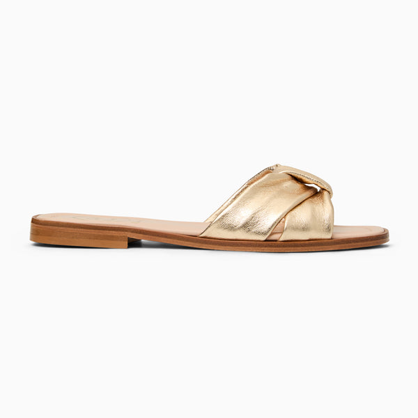 Jack Rogers Monica Italian Leather Slide Platinum