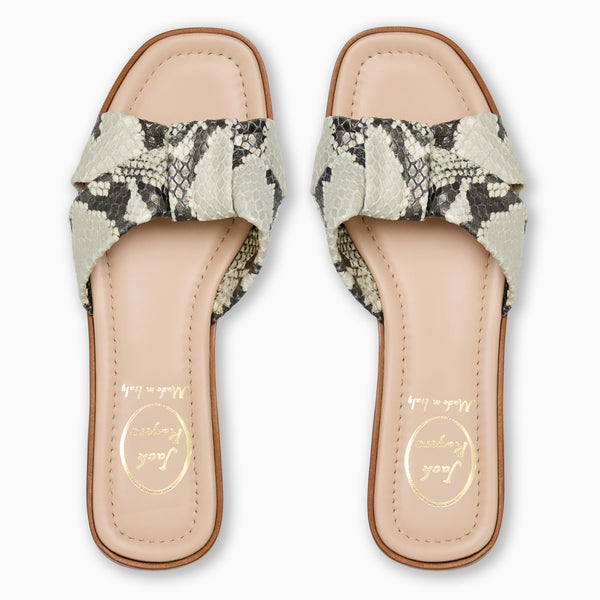 Jack Rogers Monica Italian Leather Slide Roccia