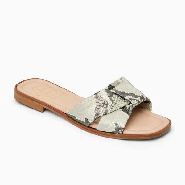 jack rogers Monica Italian Leather Slide Roccia