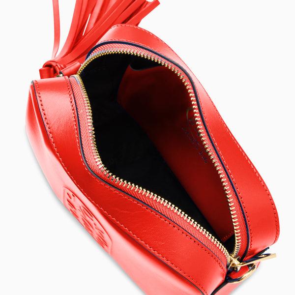 Jack Rogers Perla Italian Leather Crossbody Coral