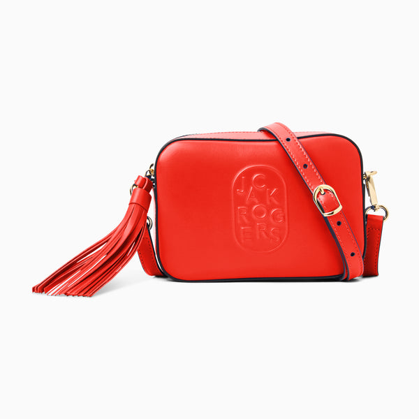 jack rogers Perla Italian Leather Crossbody Coral
