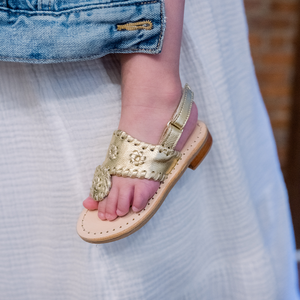 Jack Rogers Toddler Jacks Flat Sandal Platinum