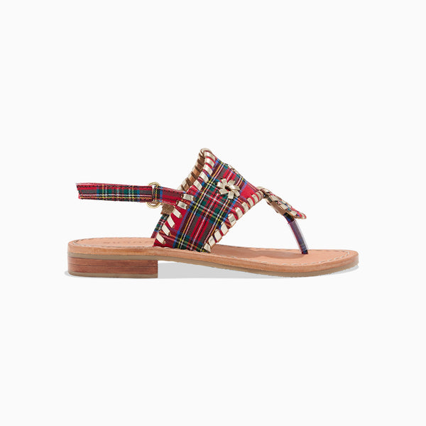 Jack Rogers Toddler Jacks Flat Sandal Red Tartan