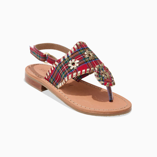 jack rogers Toddler Jacks Flat Sandal Red Tartan