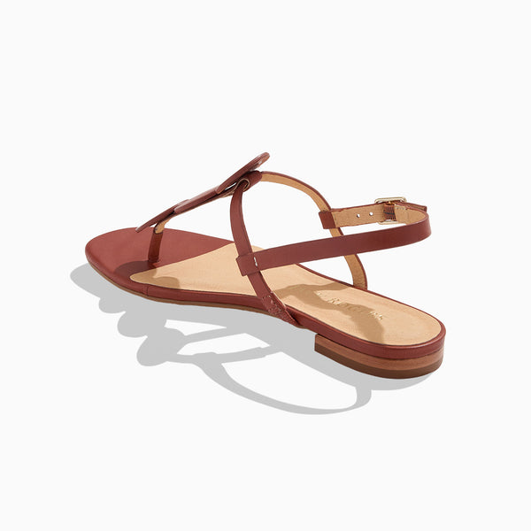 Jack Rogers Worth Leather Flat Sandal Luggage