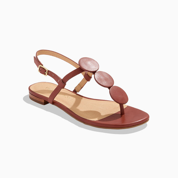 jack rogers Worth Leather Flat Sandal Luggage
