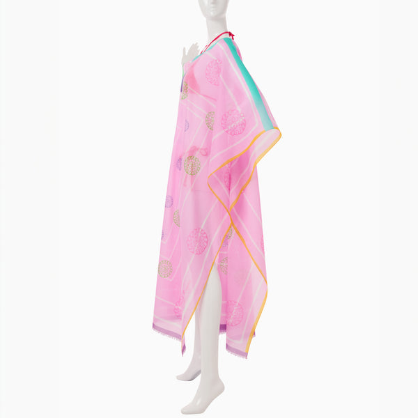 Jack Rogers Jacks Italian Cotton Bandana Kaftan Pink Multi