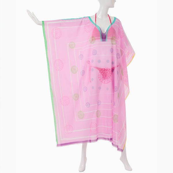 jack rogers Jacks Italian Cotton Bandana Kaftan Pink Multi
