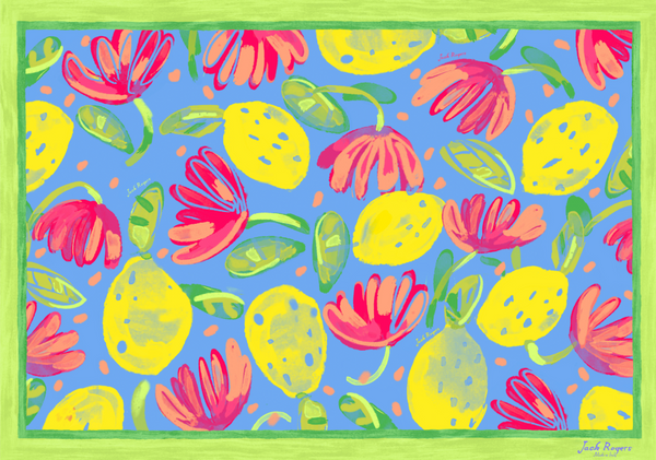 jack rogers Jacks Italian Cotton Hibiscus Pareo Yellow Multi