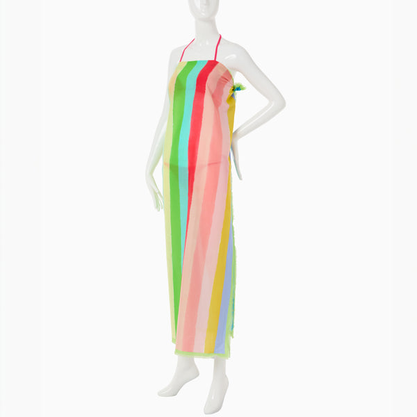 Jack Rogers Jacks Italian Cotton Striped Pareo Rainbow Multi