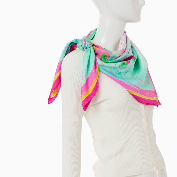 Jack Rogers Jacks Italian Silk Anniversary Scarf Birthday Multi