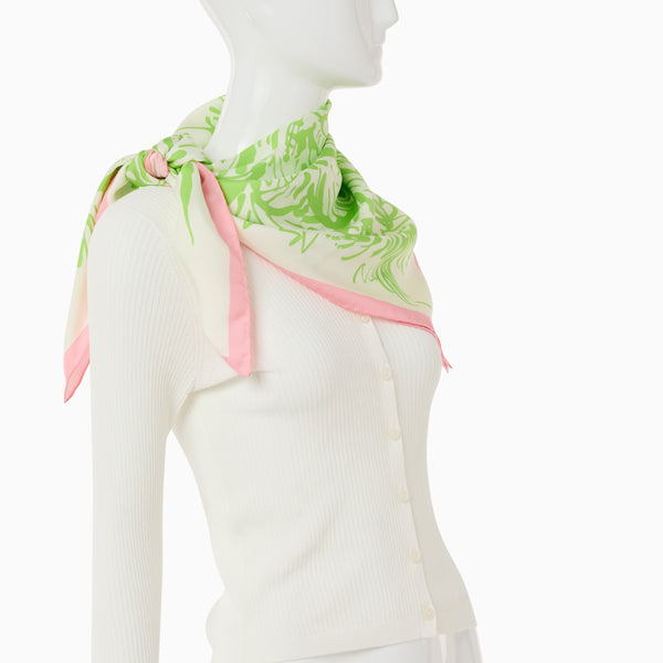 Jack Rogers Jacks Italian Silk Poolside Scarf White Multi