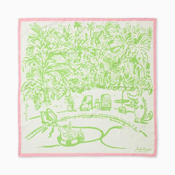 jack rogers Jacks Italian Silk Poolside Scarf White Multi