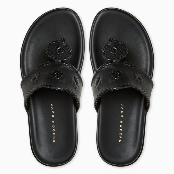 Jack Rogers Jacks Leather Comfort Sport Sandal Black