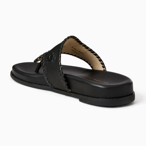 Jack Rogers Jacks Leather Comfort Sport Sandal Black