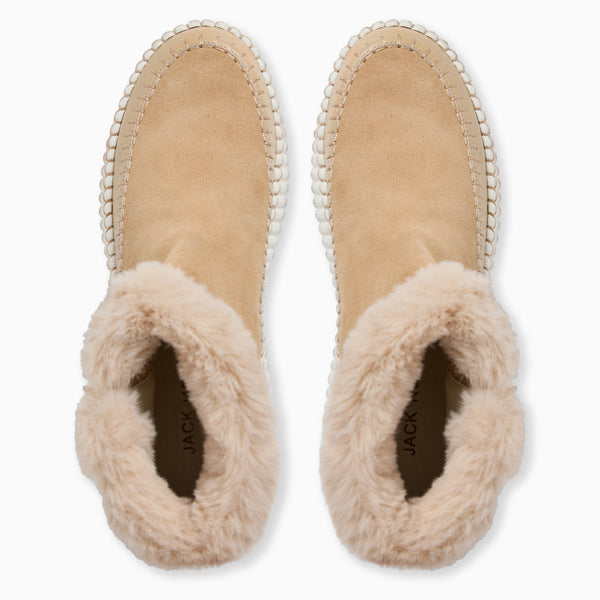 Jack Rogers Janetta Suede Sneaker Bootie Cafe Au Lait