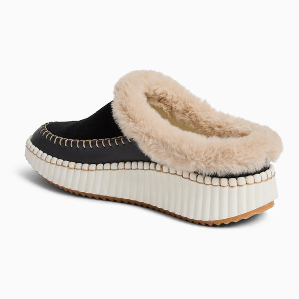 Jack Rogers Jolie Suede Slip On Platform Sneaker Clog Black