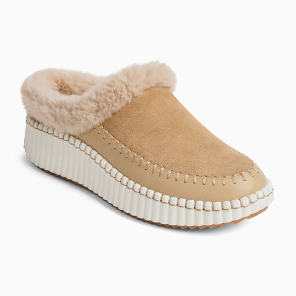 jack rogers Jolie Suede Slip On Platform Sneaker Clog Cafe Au Lait
