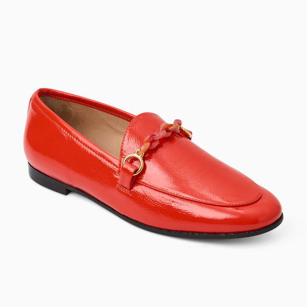 jack rogers Laurito Italian Patent Leather Loafer Coral
