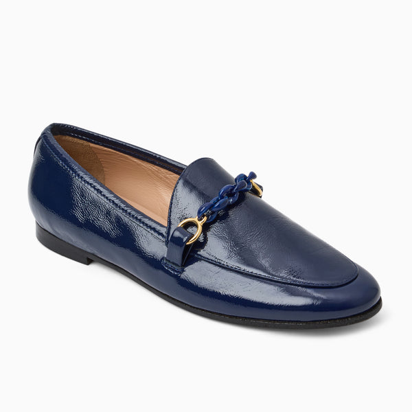 jack rogers Laurito Italian Patent Leather Loafer Night Blue