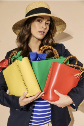 Jack Rogers Lucianna Italian Leather Tote Golden Yellow