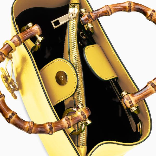 Jack Rogers Lucianna Italian Leather Tote Golden Yellow