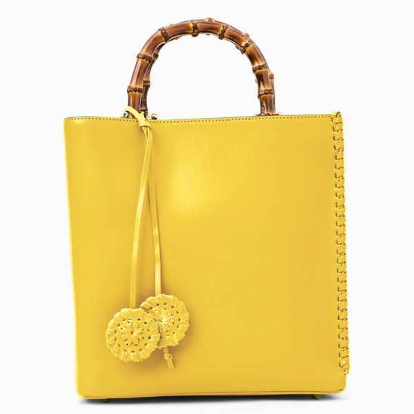 jack rogers Lucianna Italian Leather Tote Golden Yellow