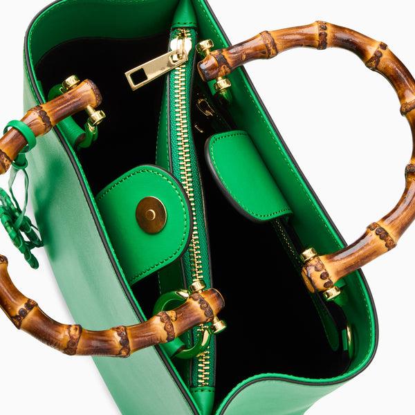 Jack Rogers Lucianna Italian Leather Tote Grass Green