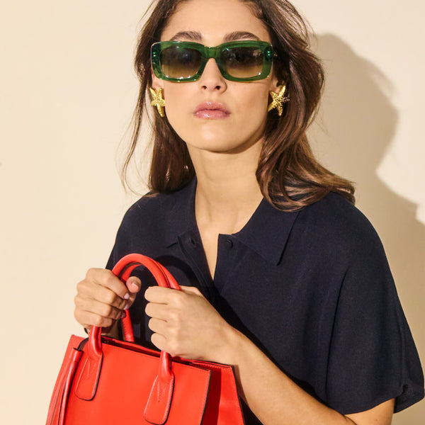 Jack Rogers Lucianna Italian Sunglasses With ZEISS Lenses Green