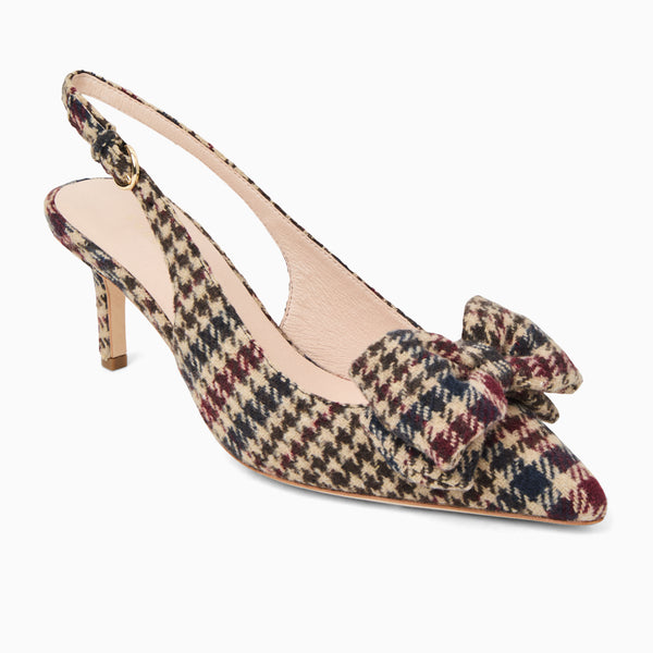 jack rogers Maclean Fabric Bow Slingback Heel Multi Plaid