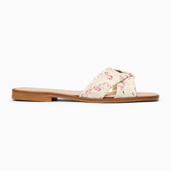 Jack Rogers Monica Italian Leather Slide Butter Pink Combo